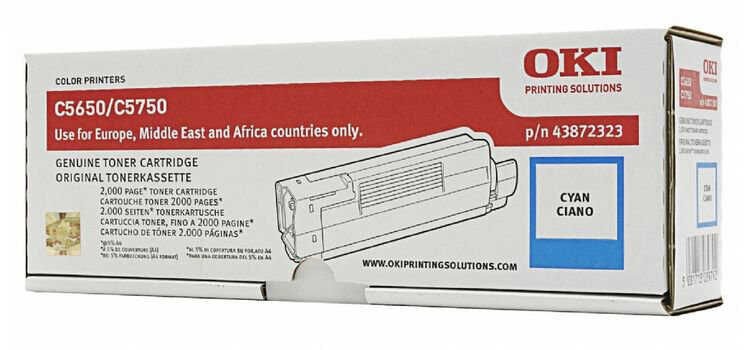 OKI 43872323 Mavi Orjinal Toner - C5650 / C5750 (T4575)