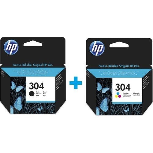 Hp 304 Siyah N9K06AE + Hp 304 Renkli N9K05AE Avantaj Kartuş Seti