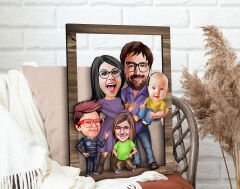 BK Gift Kişiye Özel Aile Karikatürlü 3D Ahşap Tablo, Sevgiliye Hediye, Arkadaşa Hediye, Yıl Dönümü Hediyesi, Doğum Günü Hediyesi-8