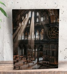 BK Gift Ayasofya Camii Tasarımlı Dekoratif Mini Kanvas Tablo 15x20cm-1