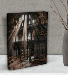 BK Gift Ayasofya Camii Tasarımlı Dekoratif Mini Kanvas Tablo 15x20cm-1