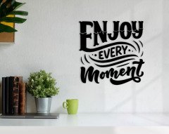 BK Home Her Anın Tadını Çıkar Ahşap Duvar Yazısı-1