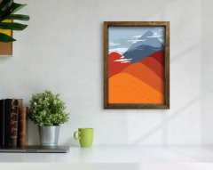 BK Home Doğal Masif Ahşap Çerçeveli Tablo-52
