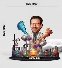 BK Gift Kişiye Özel Erkek Öğretmen Tasarımlı Karikatür Biblo -13, Öğretmene Hediye, Öğretmenler Günü Hediyesi