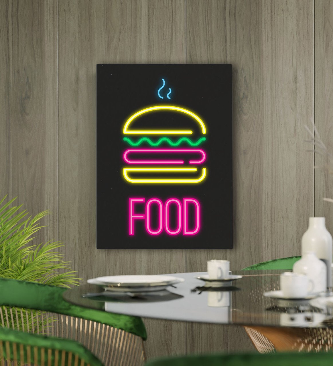 BK Gift Cafe & Bar & Restaurant Konseptli Kanvas Tablo 50x70cm-43