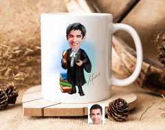 Bk Gift Kişiye Özel Erkek Avukat Karikatürlü Beyaz Kupa Bardak-1, Sevgiliye Hediye, Arkadaşa Hediye