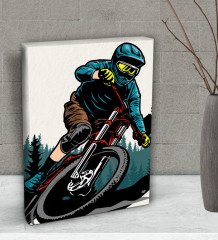 BK Gift Bisiklet Tasarımlı Dekoratif Mini Kanvas Tablo 15x20cm-3