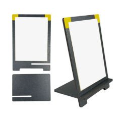 Sublimasyon Simli Siyah Ahşap Plaket 18x26 cm - Beyaz Metalli