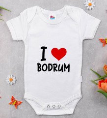 BK Kids I Love Bodrum Tasarımlı Bebek Body Zıbın - Model 1
