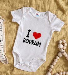 BK Kids I Love Bodrum Tasarımlı Bebek Body Zıbın - Model 1