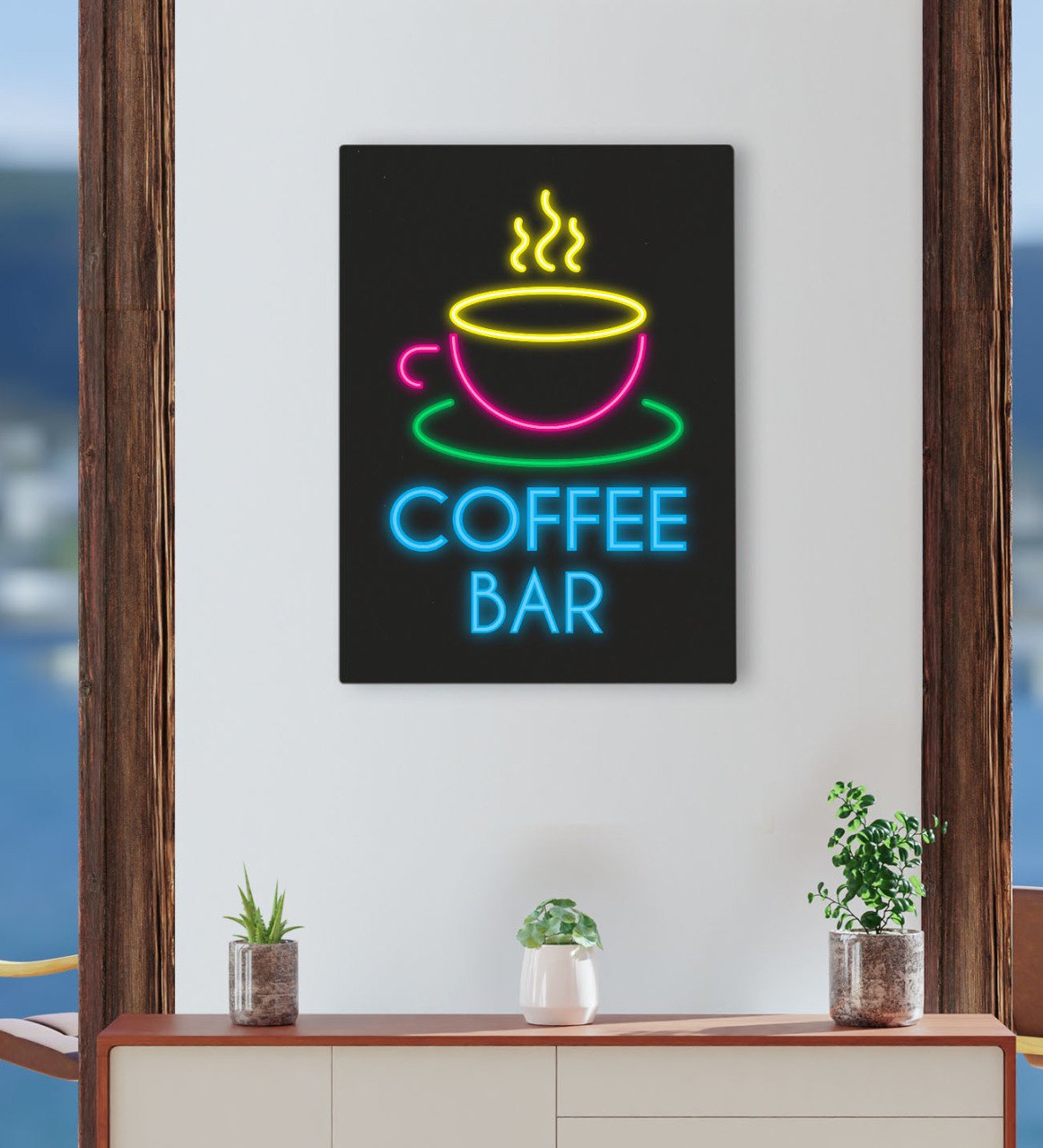 BK Gift Cafe & Bar & Restaurant Konseptli Kanvas Tablo 30x50cm-44