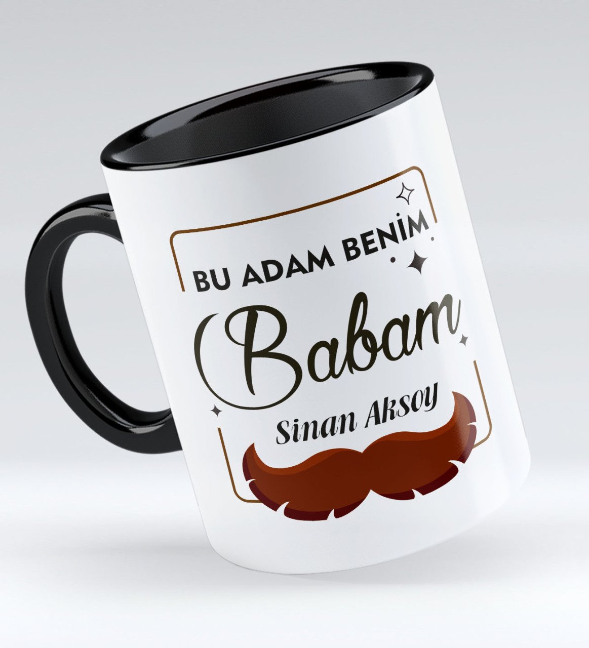 Kişiye Özel Bu Adam Benim Babam Tasarımlı Siyah Kupa Bardak - Model 1