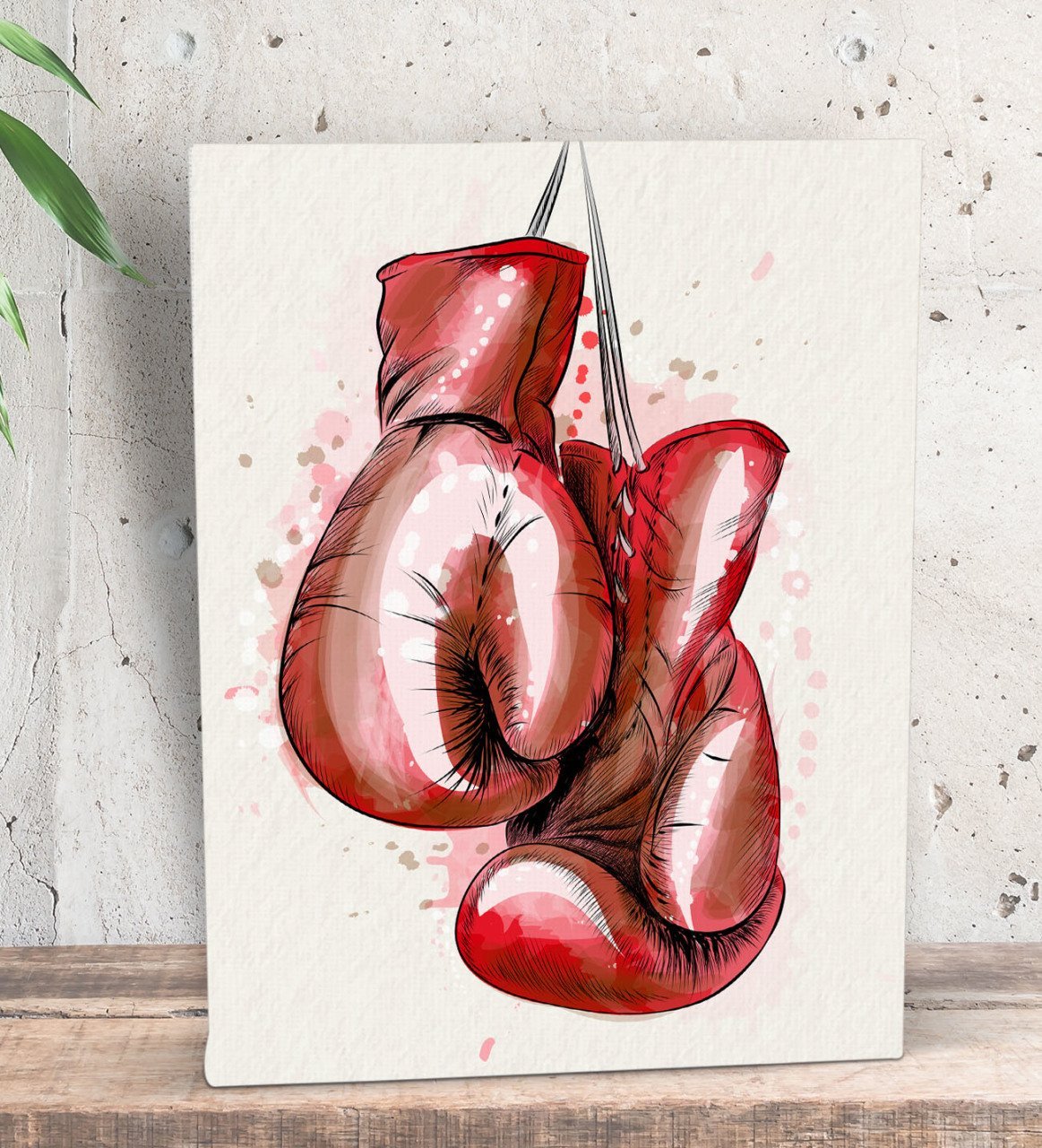BK Gift Boks Eldiveni Tasarımlı Dekoratif Mini Kanvas Tablo 15x20cm-1