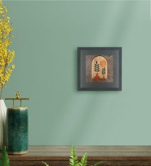 BK Gift Botanical Art Tasarımlı Ahşap Çerçeveli Taş Duvar Dekoru-1