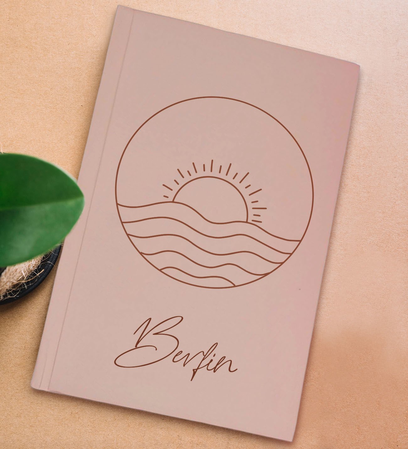 BK Gift Kişiye Özel İsimli Sert Kapaklı Pudra Pembesi Lastikli Defter , Arkadaşa Hediye, Yeni İş Hediyesi, Doğum Günü Hediyesi-7