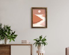 BK Home Doğal Masif Ahşap Çerçeveli Tablo-62