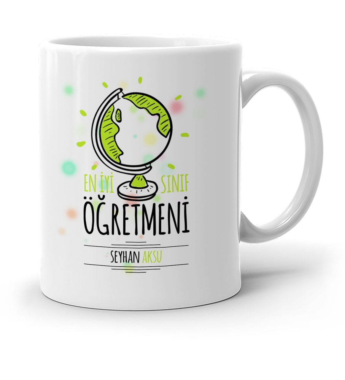 Kişiye Özel En İyi Sınıf Öğretmeni Beyaz Kupa Bardak - 3