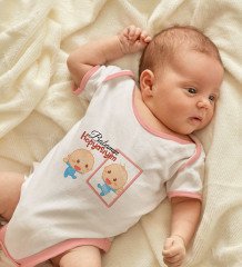 BK Kids Babamın Kopyasıyım Tasarımlı Pembe Bebek Body Zıbın-1