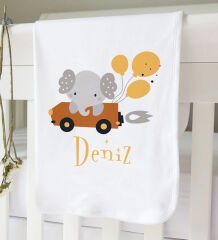 BK Kids Kişiye Özel İsimli Bebek Battaniye ve Yastık Hediye Seti, Yeni Doğan Bebek Hediyesi, Bebek Uyku Seti-6