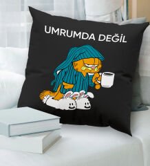 BK Gift Esprili Premium Kumaş Siyah Kırlent Yastık, Ev Hediyesi, Ev Dekorasyonu, Dekoratif Hediye-12