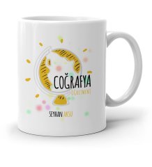 Kişiye Özel Coğrafya Öğretmeni Beyaz Kupa Bardak - 3