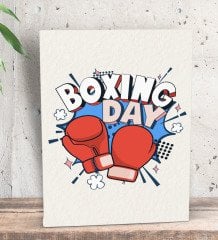 BK Gift Boxing Day Tasarımlı Dekoratif Mini Kanvas Tablo 15x20cm-1