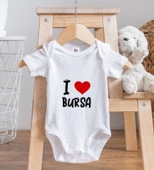 BK Kids I Love Bursa Tasarımlı Bebek Body Zıbın - Model 1