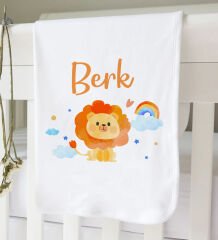BK Kids Kişiye Özel İsimli Bebek Battaniye ve Yastık Hediye Seti, Yeni Doğan Bebek Hediyesi, Bebek Uyku Seti-10