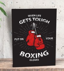BK Gift Boxing Tasarımlı Dekoratif Mini Kanvas Tablo 15x20cm-3