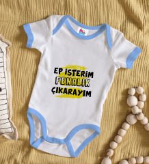BK Kids Ep İsterim Tasarımlı Mavi Bebek Body Zıbın-7