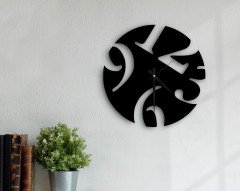 BK Home Dekoratif 45cm Ahşap Duvar Saati-38