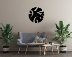 BK Home Dekoratif 45cm Ahşap Duvar Saati-38