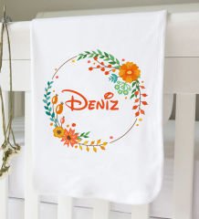 BK Kids Kişiye Özel İsimli Bebek Battaniye ve Yastık Hediye Seti, Yeni Doğan Bebek Hediyesi, Bebek Uyku Seti-11