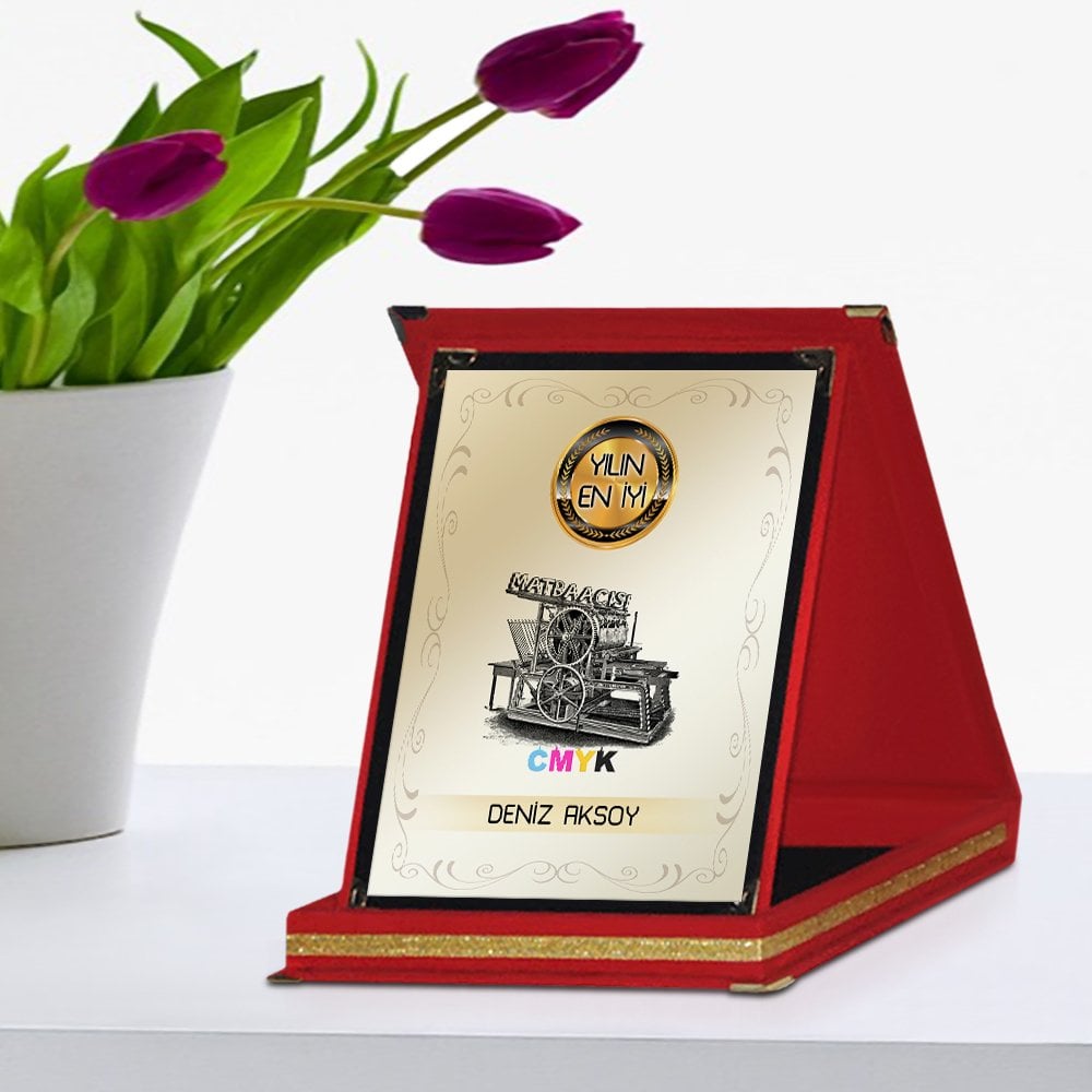 Kişiye Özel Yılın En İyi Matbaacısı Kırmızı Plaket Ödülü