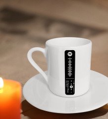 Kişiye Özel Siyah Spotify Barkodlu Kahve Fincanı-1