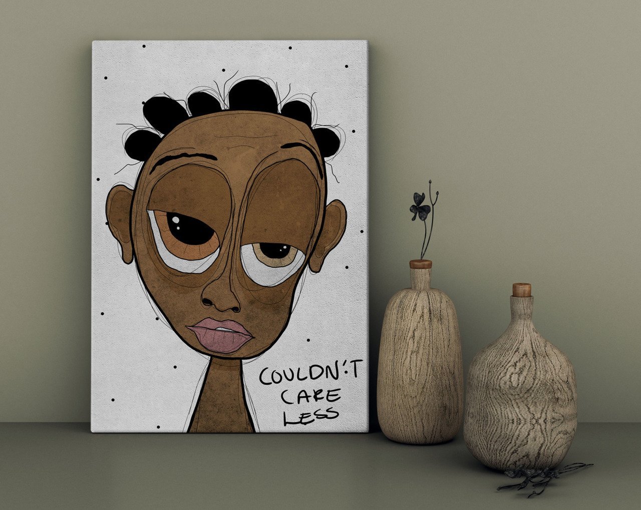 BK Home The Lazy People Collection Careless Dude Tasarımlı Kanvas Tablo 30x50cm-1