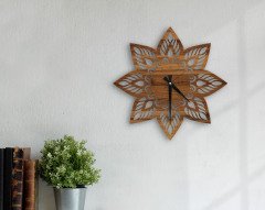 BK Home Dekoratif 45cm Ahşap Duvar Saati-42