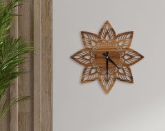 BK Home Dekoratif 45cm Ahşap Duvar Saati-42