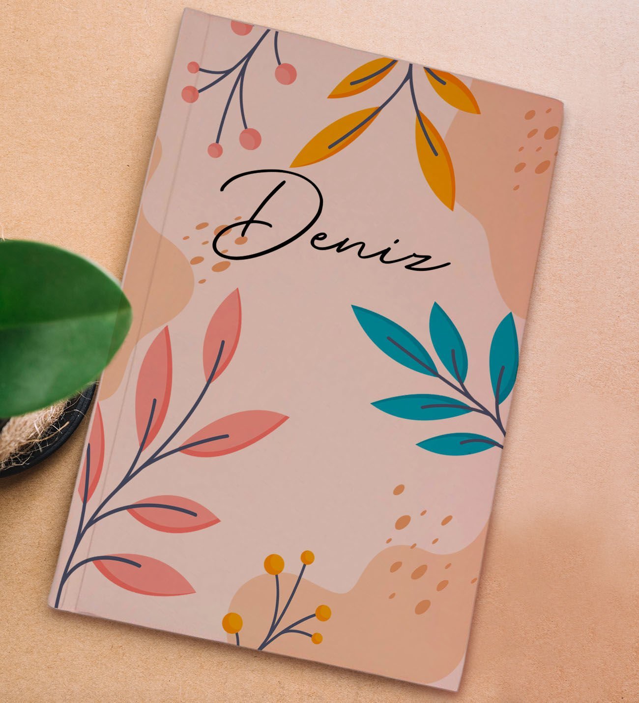BK Gift Kişiye Özel İsimli Sert Kapaklı Pudra Pembesi Lastikli Defter , Arkadaşa Hediye, Yeni İş Hediyesi, Doğum Günü Hediyesi-19