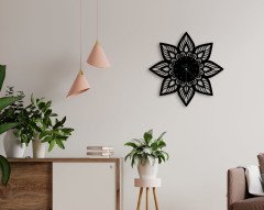 BK Home Dekoratif 45cm Ahşap Duvar Saati-43
