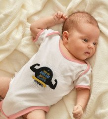 BK Kids Kişiye Özel Pembe Bebek Body Zıbın - Model 68