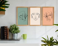 BK Home Dekoratif 3’lü Retro Ahşap Tablo-4