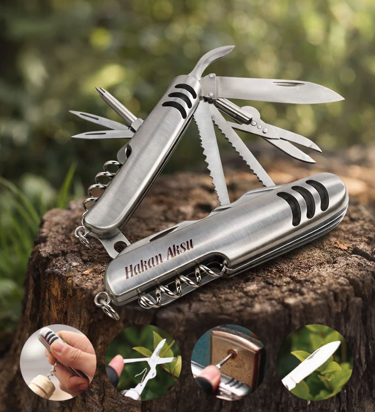 Kişiye Özel İsimli 11 Fonksiyonlu Çakı 3008-11 – Çok Amaçlı Çakı