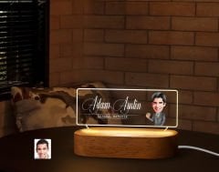 BK Gift Kişiye Özel İsimli Erkek Patron Karikatürlü Led Işıklı Akrilik Masa İsimliği-8, Ofis Dekoru, Mesleki Hediye, Ofis Hediyeleri