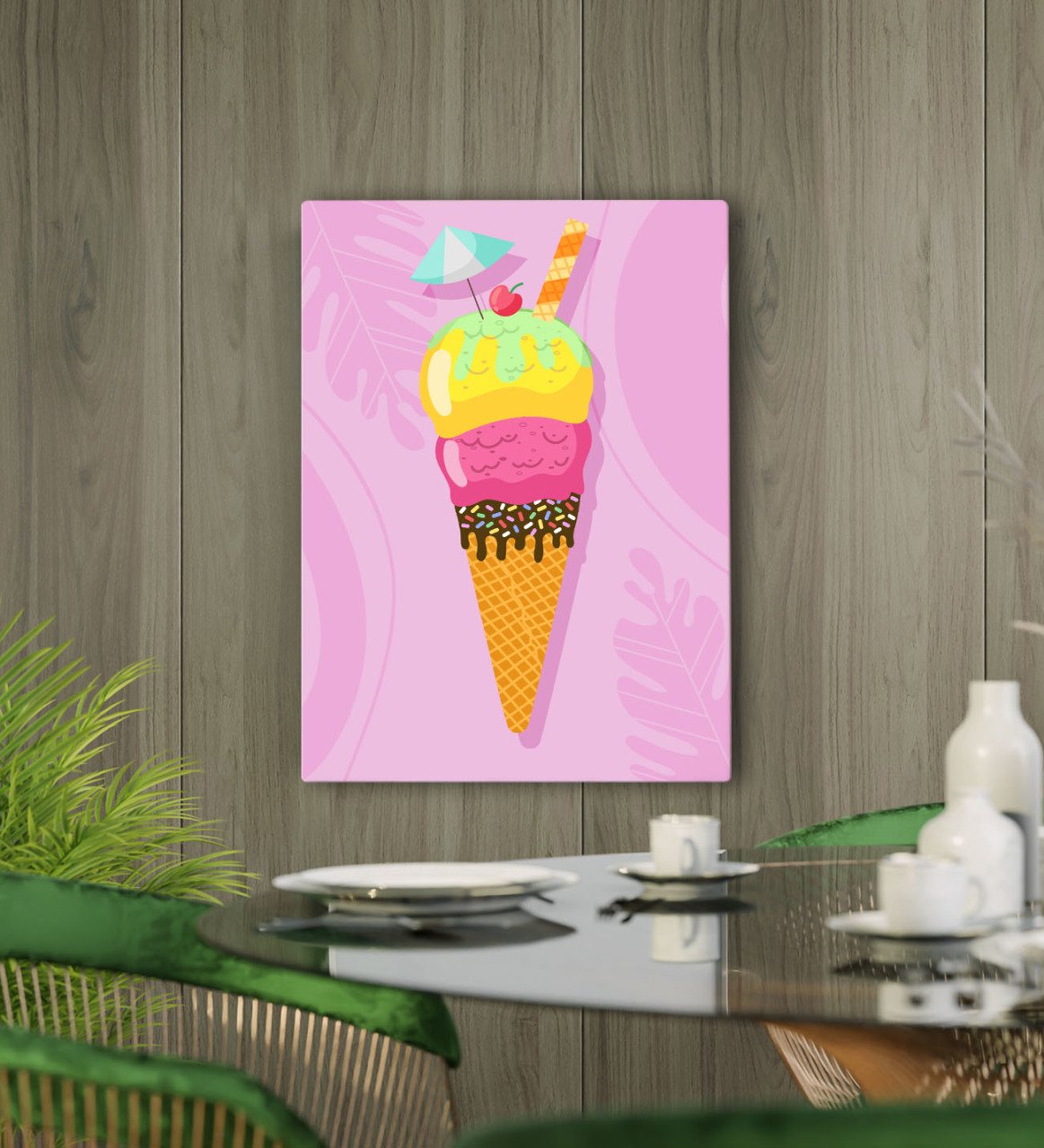 BK Gift Cafe & Bar & Restaurant Konseptli Kanvas Tablo 50x70cm-49