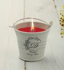 BK Gift Kişiye Özel Baş Harfli İsimli Mini Metal Kovada Kokulu Mum-9, Sevgiliye Hediye, Arkadaşa Hediye