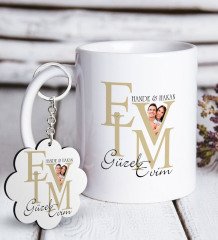Kişiye Özel Evim Güzel Evim Beyaz Kupa ve Anahtarlık Hediye Seti-2