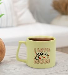 BK Gift Anneler Günü Tasarımlı Pastel Sarı Middle Kupa Bardak, Anneye Hediye, Ev Hediyesi, Anneler Günü Hediyesi, Ofis Hediyesi-2