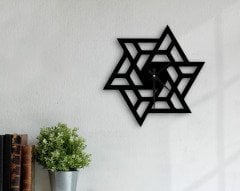 BK Home Dekoratif 45cm Ahşap Duvar Saati-47