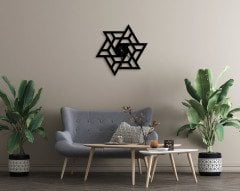 BK Home Dekoratif 45cm Ahşap Duvar Saati-47